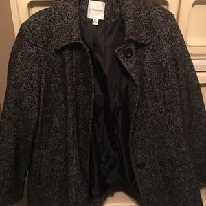 Blank and white peacoat